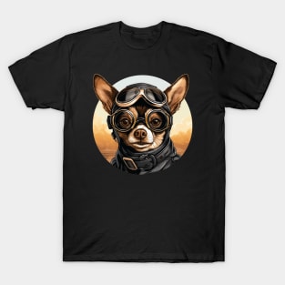 Chihuaha Dog Funny Pilot T-Shirt